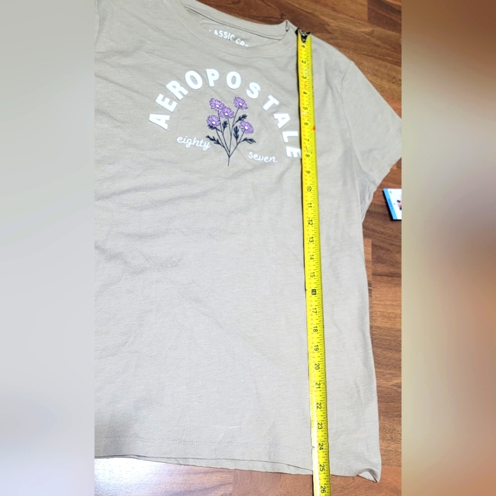 NWT AEROPOSTALE Womens Brown Graphic T-SHIRT L (10-12) - Picture 8 of 10